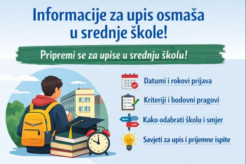 Broj bodova potrebnih za upis u srednje škole 2025 – Grad Zagreb i Zagrebačka županija